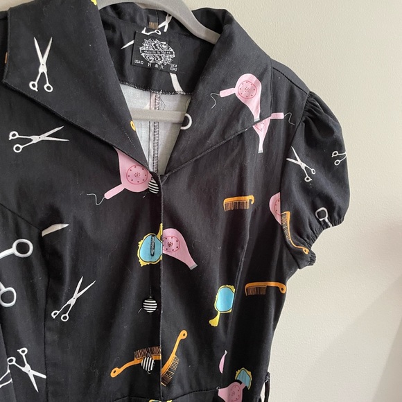 Sourpuss Dresses Hearts Roses Hairdresser Retro Midi Dress Poshmark
